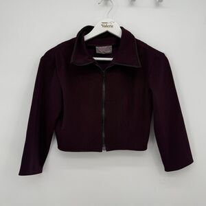 Jeannie Nitro Purple Cropped Jacket Fitted Vintage Size Medium Gothic USA